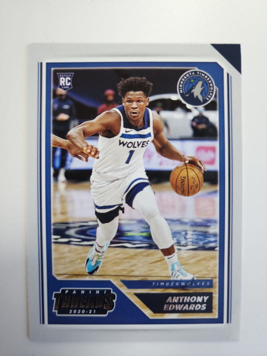 Anthony Edwards Minnesota Timberwolves, 2020-21 Panini Threads, RC #87