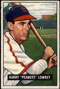 1951 Bowman #194 Peanuts Lowrey - VG