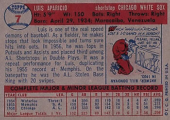 1957 Topps #7 Luis Aparicio - NM