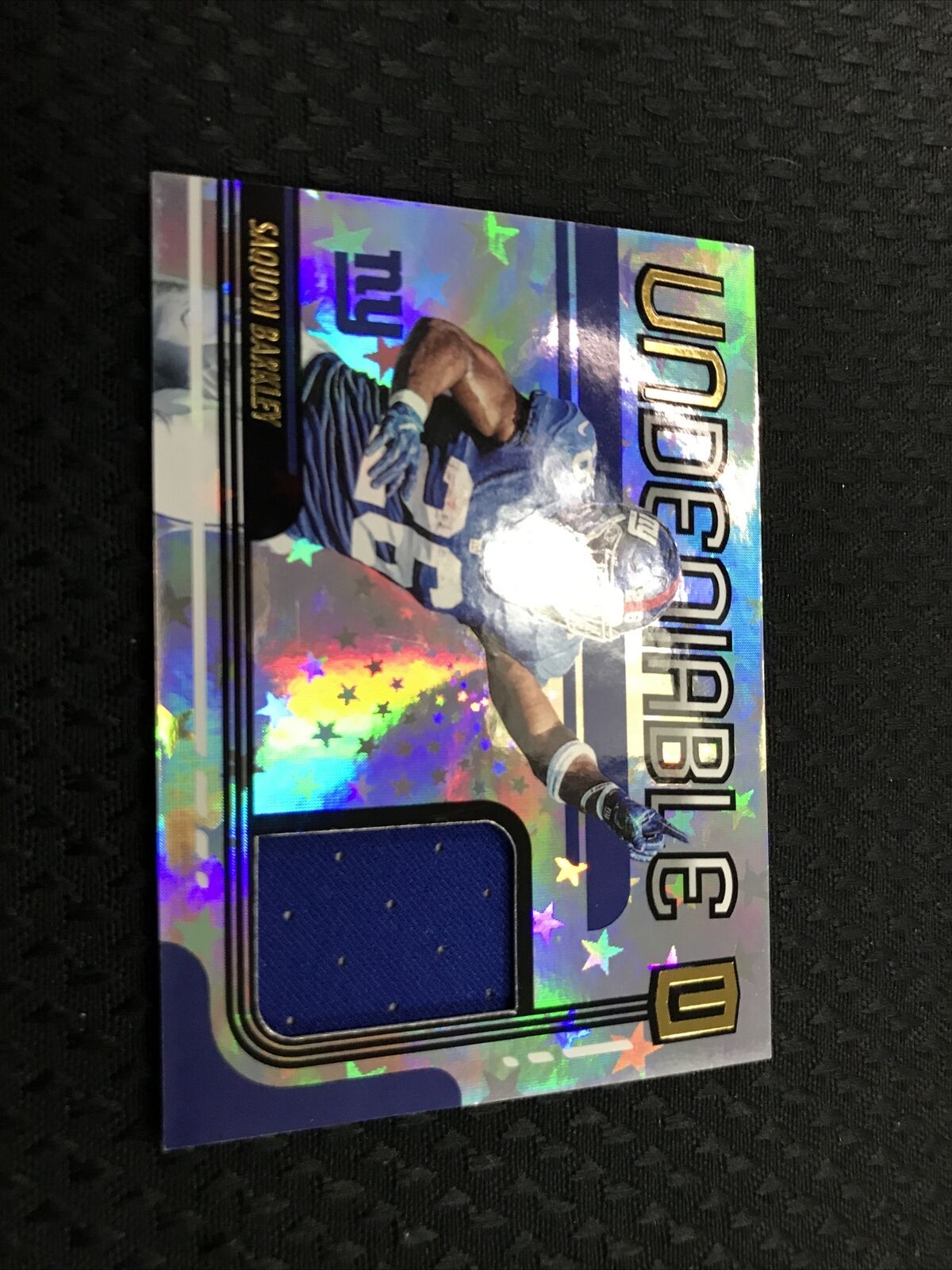 2019 Panini Unparalleled Undeniable Astral Jersey Patch SAQUON BARKLEY /150
