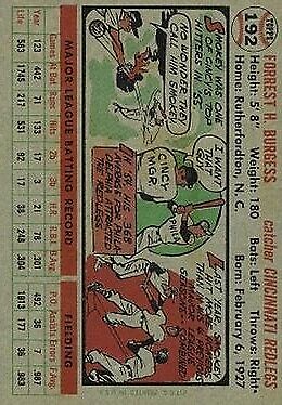 1956 Topps #192 Smoky Burgess - NM