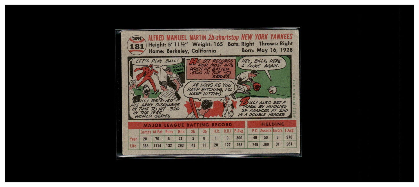 1956 Topps #181 Billy Martin