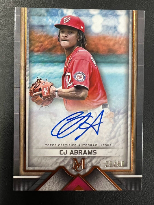 2023 Topps Museum Collection CJ Abrams Archival Auto #/50 Washington Nationals J