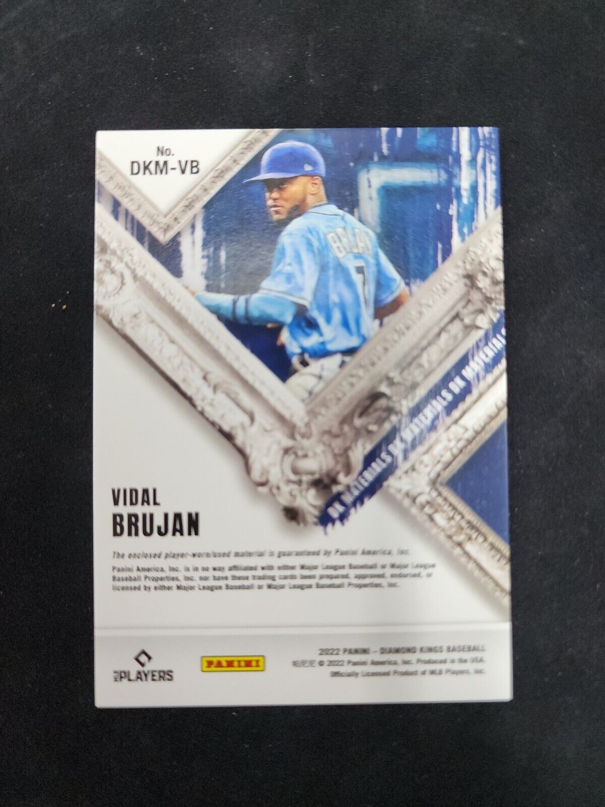 Vidal Brujan Diamond Kings Materials Dual Jersey Relics #39 Rays