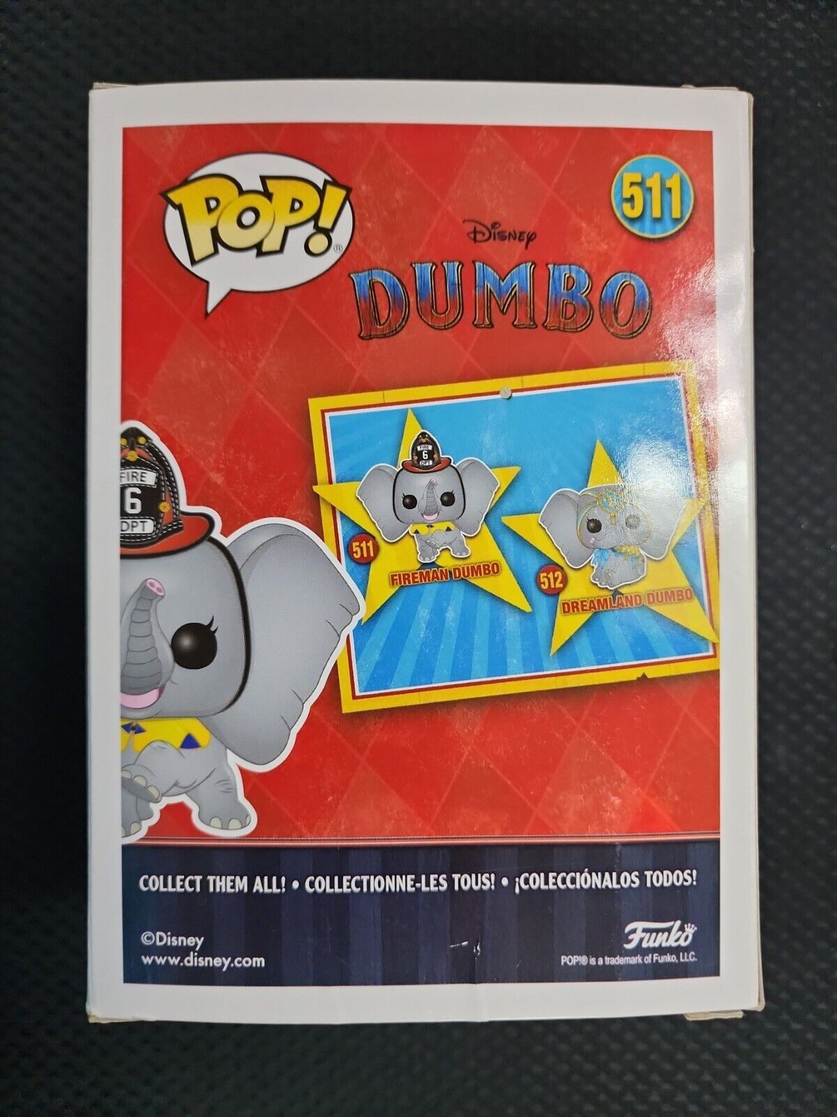 FUNKO POP FIREMAN DUMBO DISNEY #511 VAULTED RETIRED VINYL FIGURE