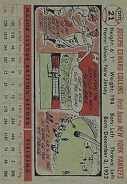 1956 Topps #21 Joe Collins DP - NM