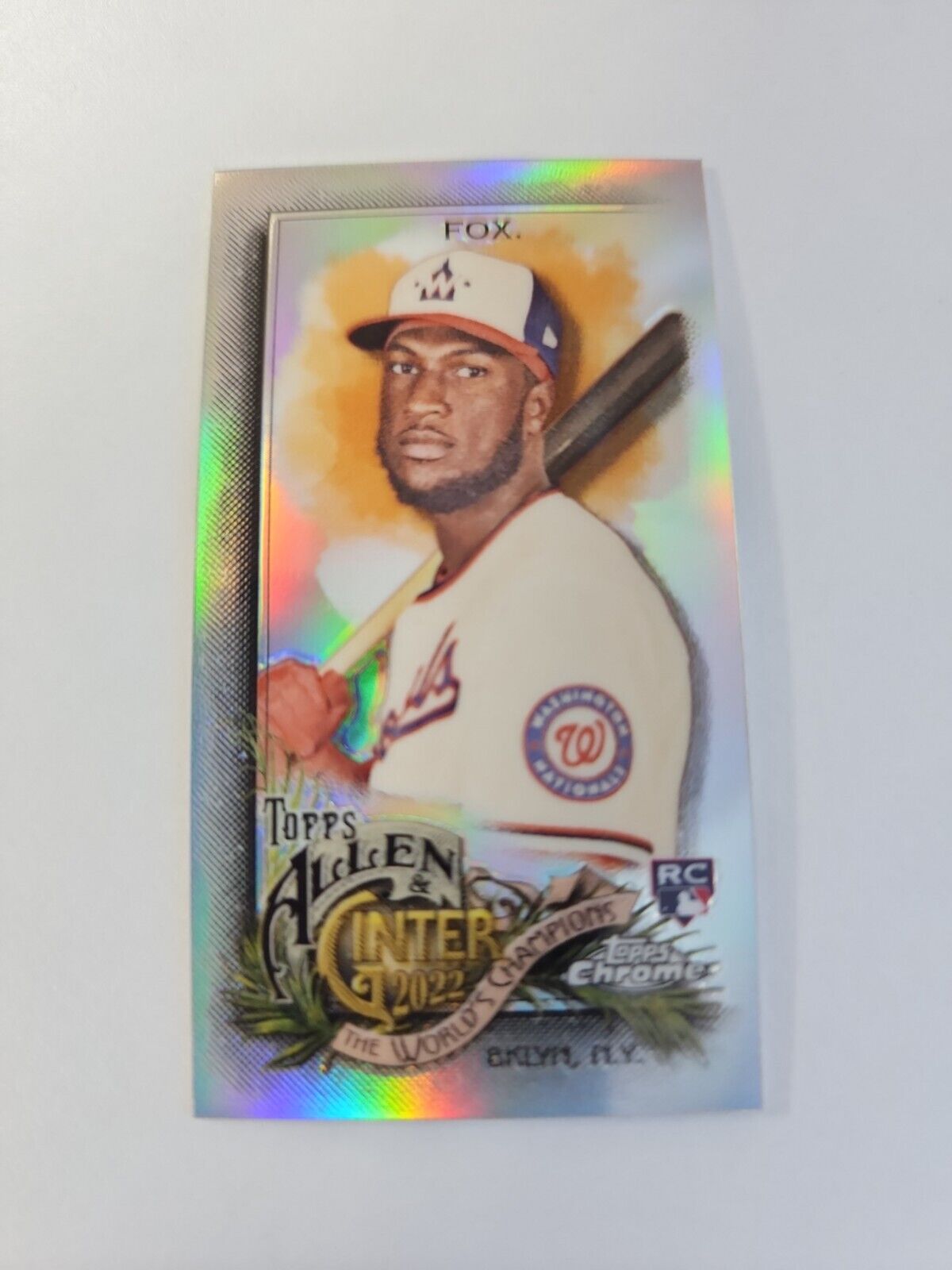 2022 Topps Allen & Ginter Chrome #300 Lucius Fox Mini RC Rookie Refractor