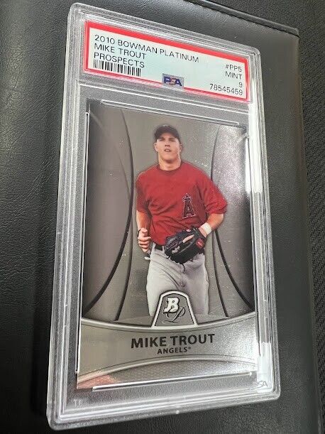 Mike Trout Los Angeles Angels 2010 Bowman Platinum Prospects #PP5 PSA Mint 9 J