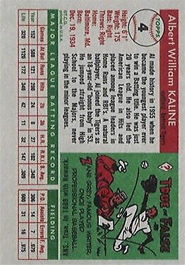 1956 Topps #20 Al Kaline - Vg+