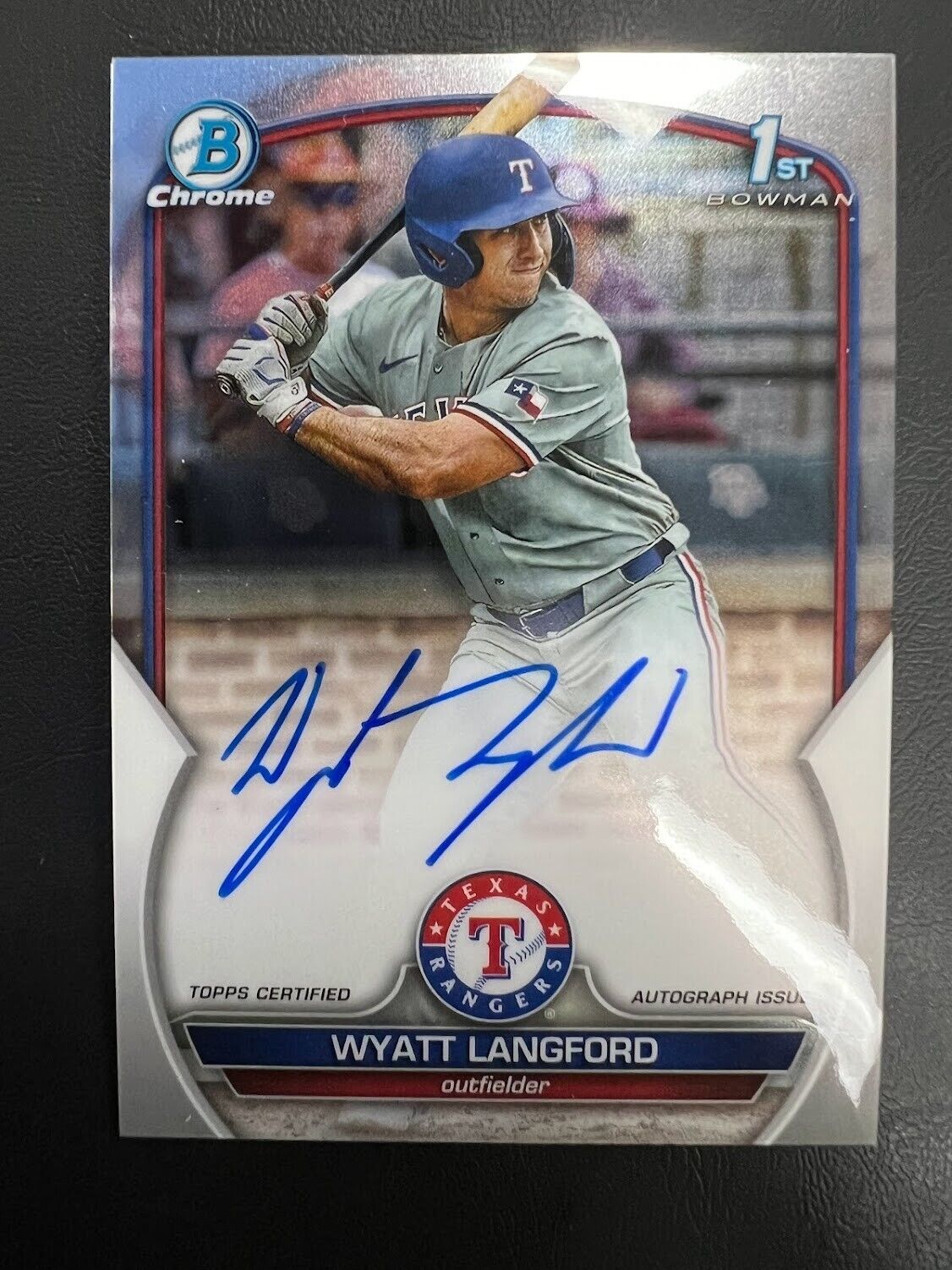 2023 Bowman Draft Chrome WYATT LANGFORD 1st Prospect AUTO Autograph CDA-WL NM