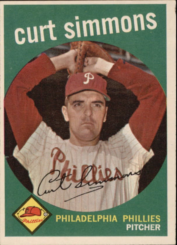 1959 Topps #382 Curt Simmons - NM