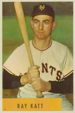1954 Bowman #121 Ray Katt RC - NM