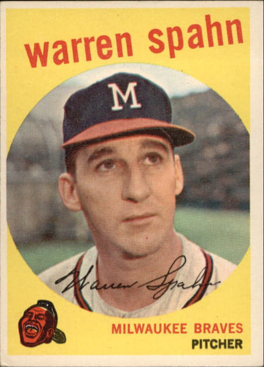 1959 Topps #40C Warren Spahn COR Born 1921 - VgEx+