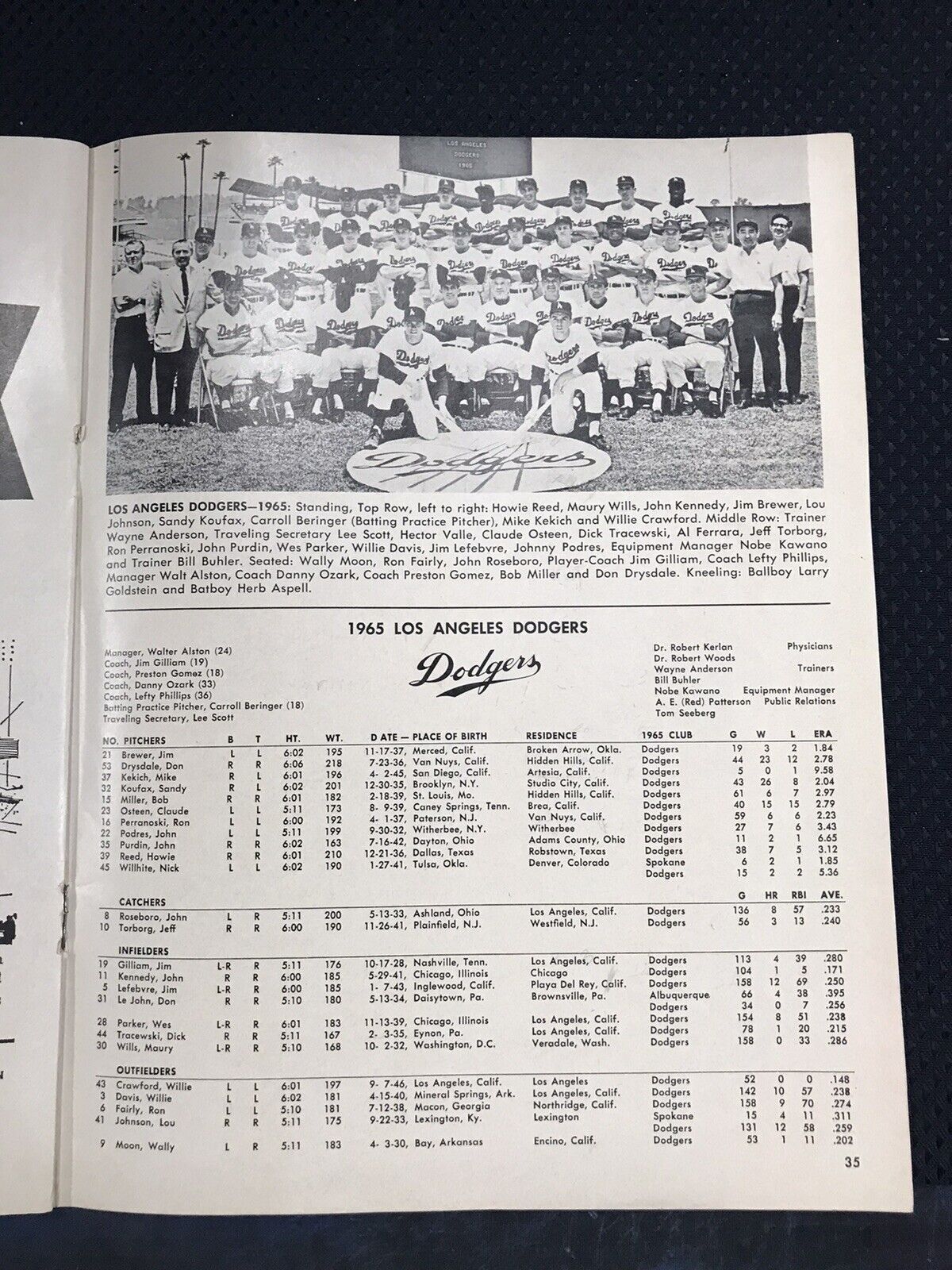 Vintage Out Of This World Series Official Souvenir Program -Twins-Dodgers 1965