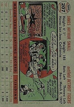 1956 Topps #207 Jim Small RC - NM