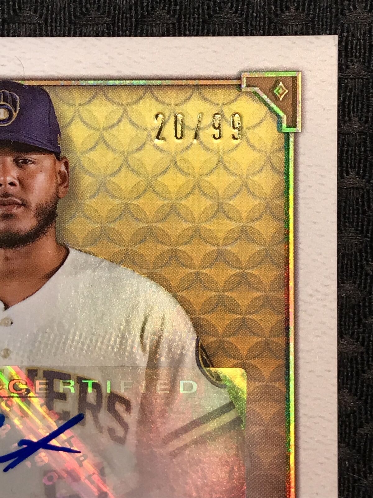 2022 Topps Triple Threads Freddy Peralta Jumbo Relic Auto #’d/99