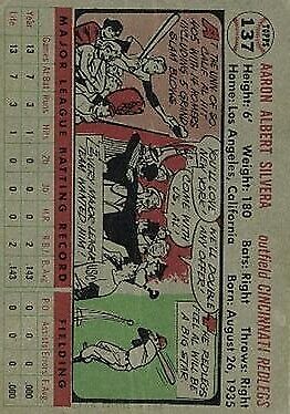 1956 Topps #137 Al Silvera RC - NM