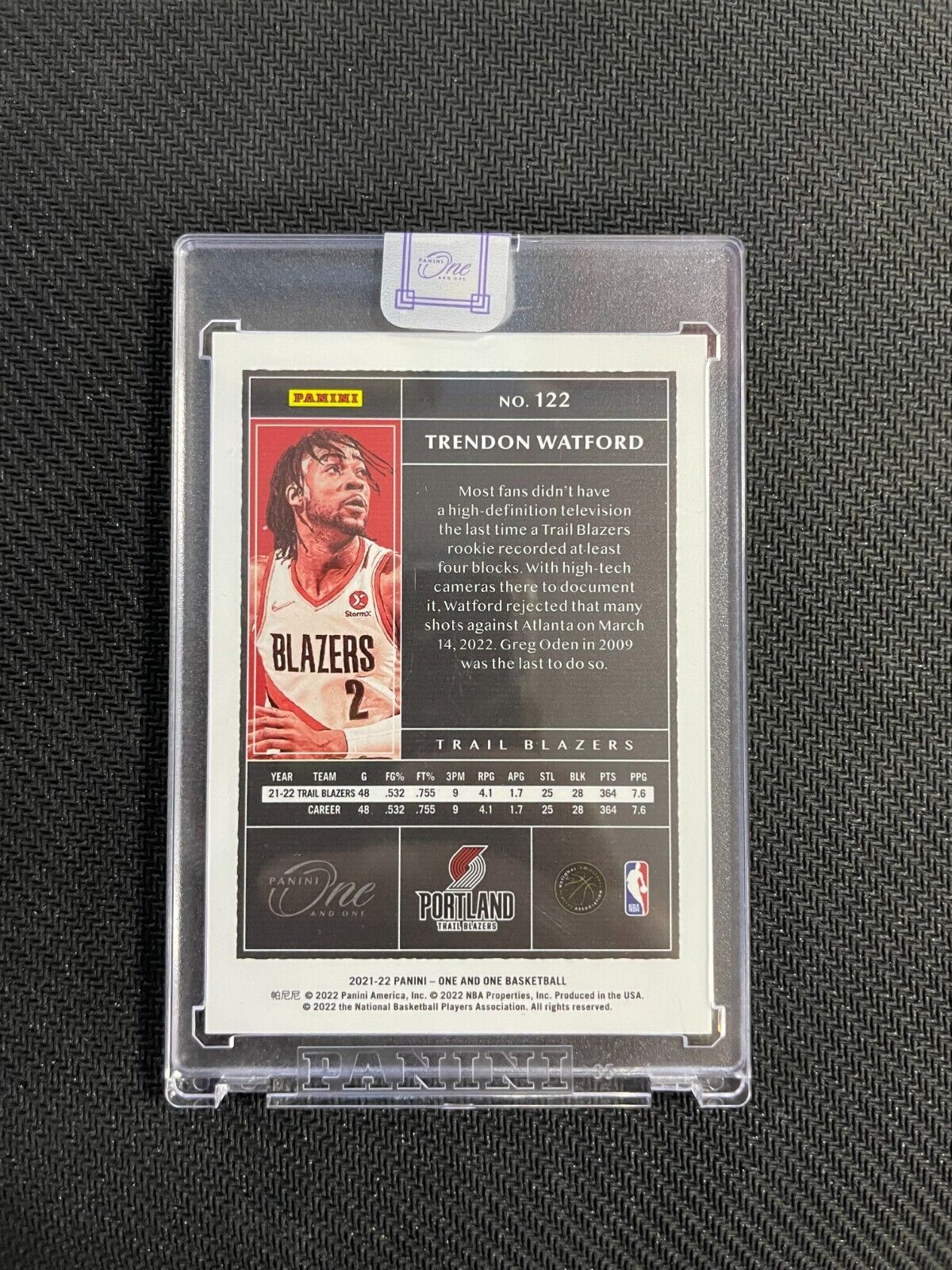 2021/22 Panini One and One - TRENDON WATFORD RC 25/25 No. 122