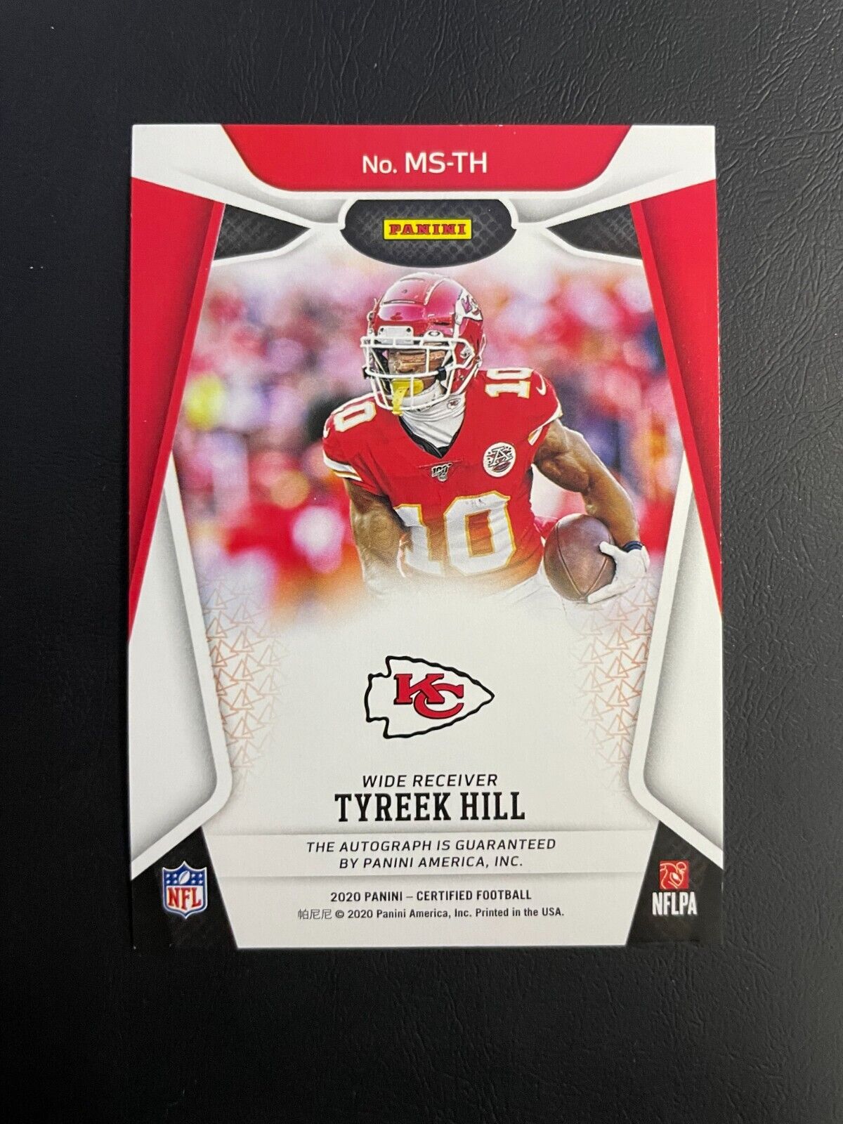 2020 Panini Cerified Tyreek Hill Mirror Signatures Auto #'D/10 KC Chiefs