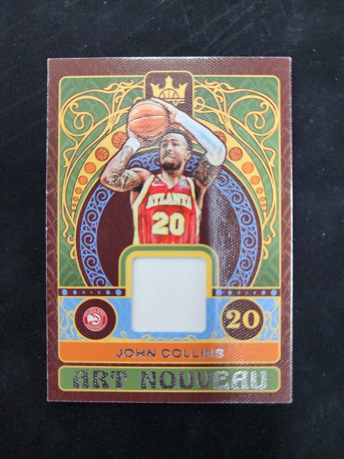 2022-23 Panini Origins JOHN COLLINS Art Nouveau Patch Atlanta Hawks