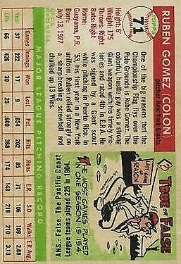 1955 Topps #71 Ruben Gomez - NM