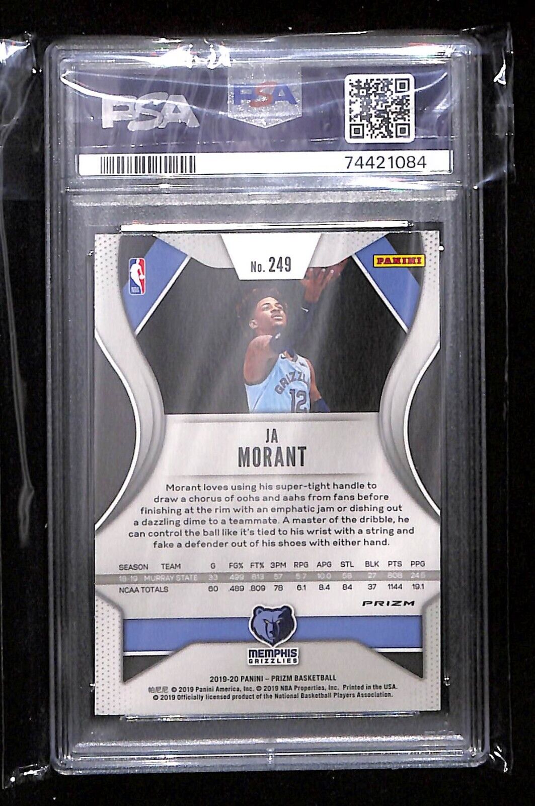 2019 Prizm Ja Morant Fast Break rookie Layup variation PSA 9 grizzlies #294