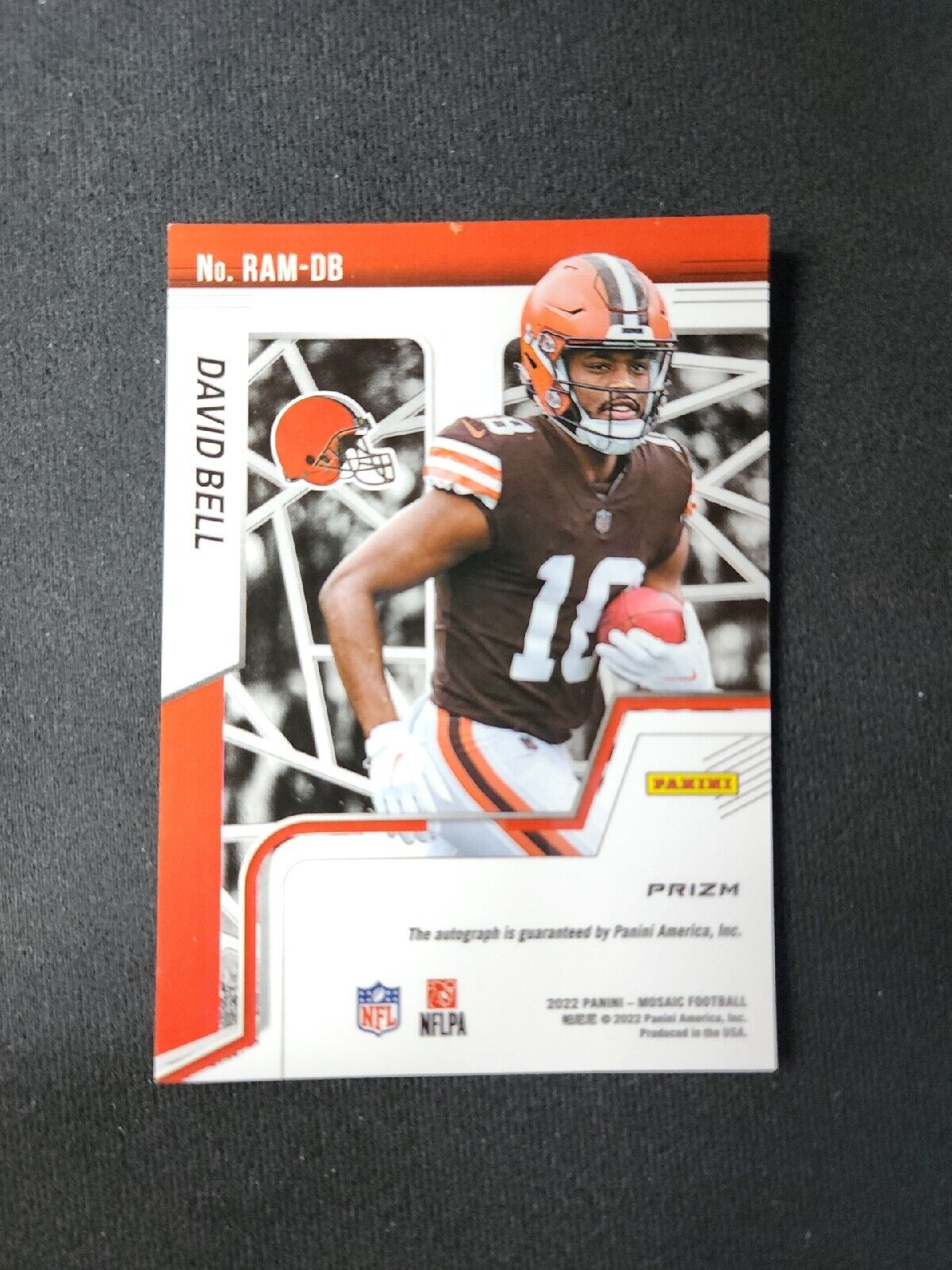 2022 Mosaic DAVID BELL autograph auto RC Cleveland Browns