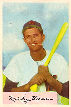 1954 Bowman #152 Mickey Vernon - NM