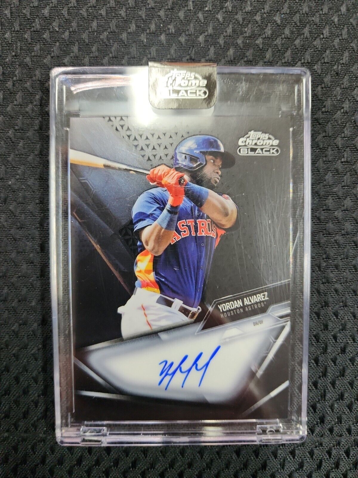 YORDAN ALVAREZ 2021 TOPPS CHROME BLACK SIGNATURE ENCASED ON CARD AUTO ASTROS