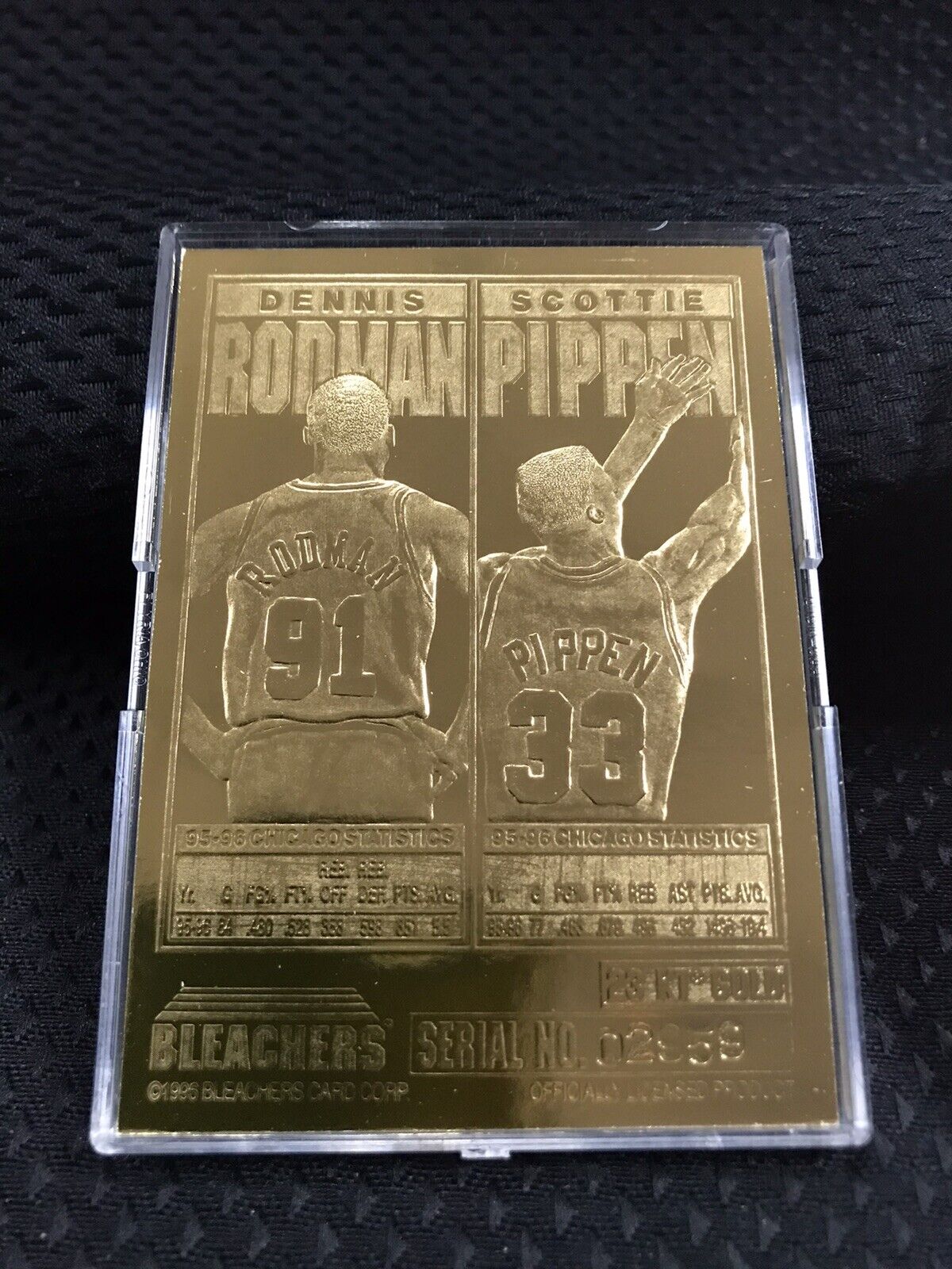 Lot of (3) Scottie Pippen Dennis Rodman 1996 Chicago Champion Gold Cards