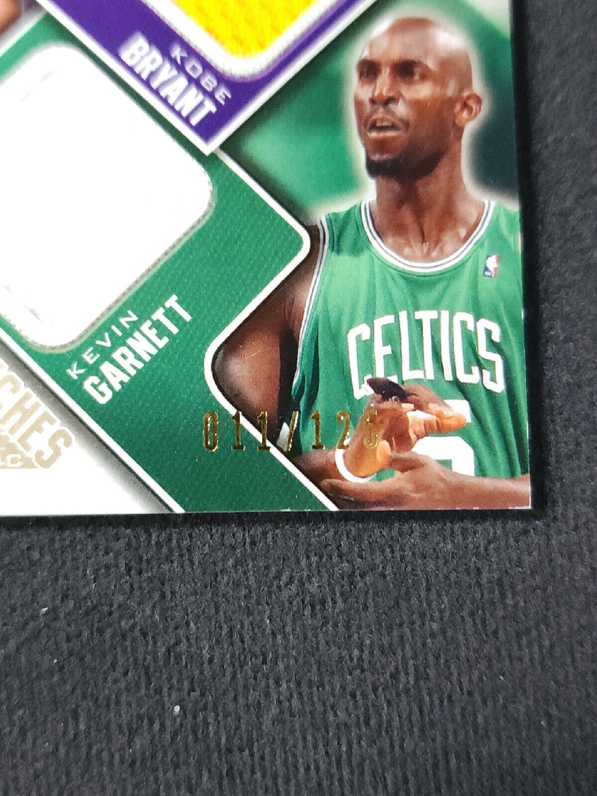 LEBRON JAMES KOBE BRYANT KEVIN GARNETT 2009 UPPER DECK 3 STAR SWATCHES SP #/125