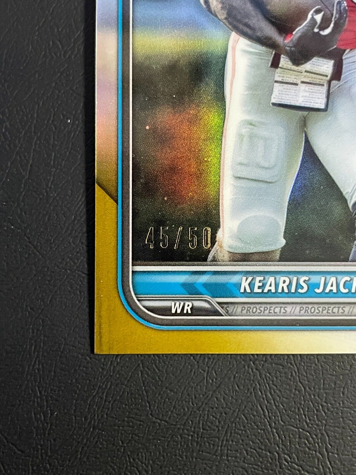 2022 Bowman University Kearis Jackson #27 1st Bowman Gold Refractor /50