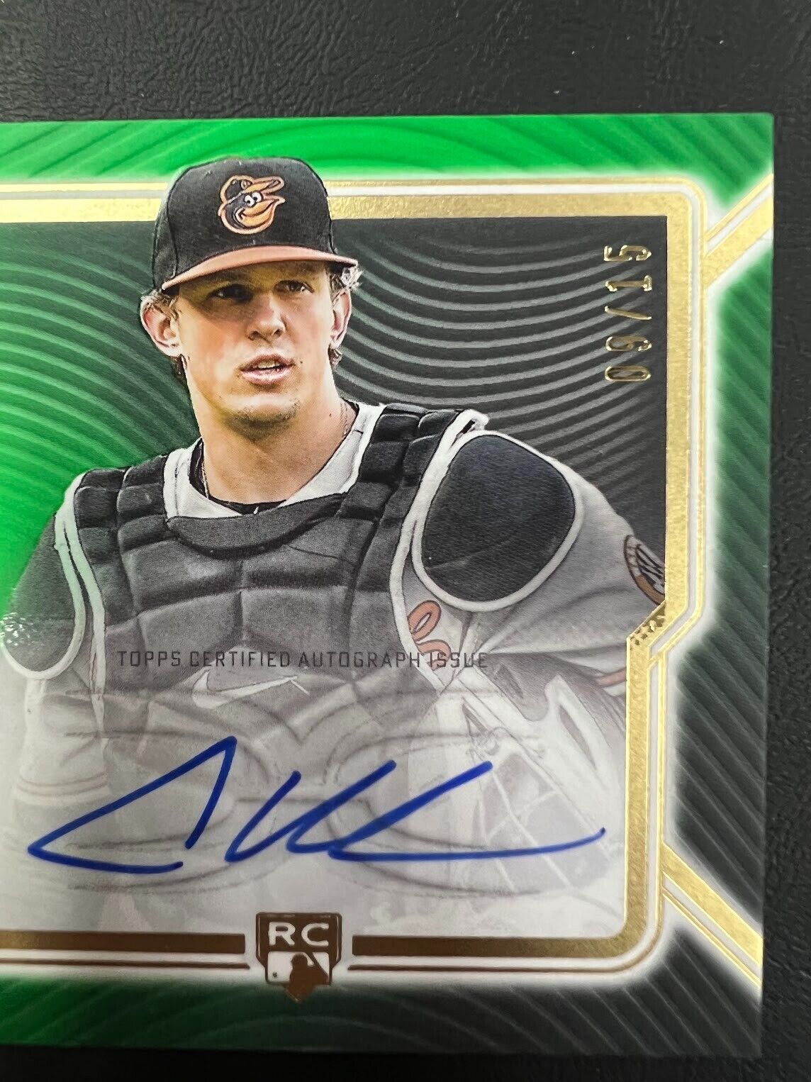 2023 Topps Definitive Rookie 3 color Patch Auto 09/15 Adly Rutschman J