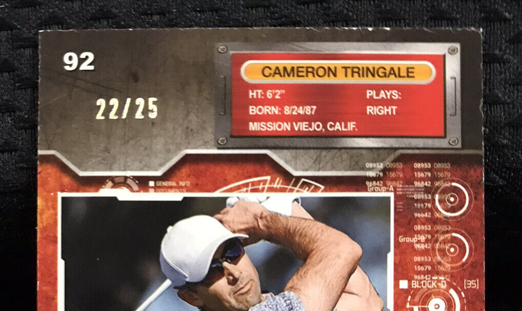 2021 Skybox Metal Universe Champions CAMERON TRINGALE Blue PMG #22/25 GOLF SSP
