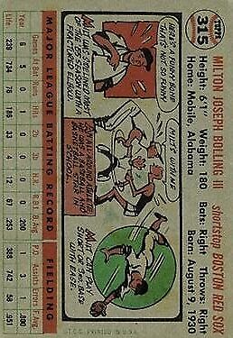 1956 Topps #315 Milt Bolling - NM