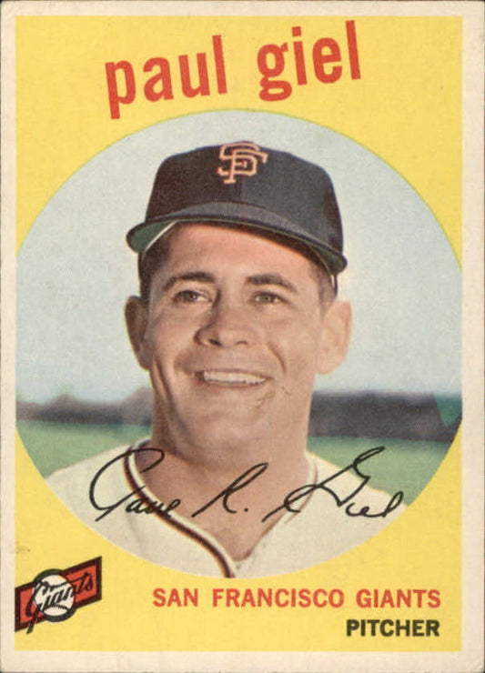 1959 Topps #9 Paul Giel - VgEx+