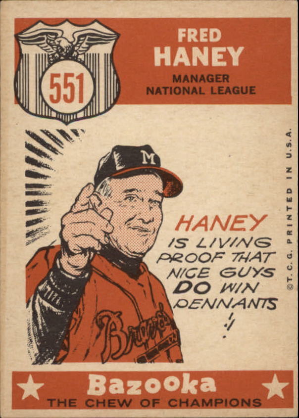 1959 Topps #551 Fred Haney AS MG - NM
