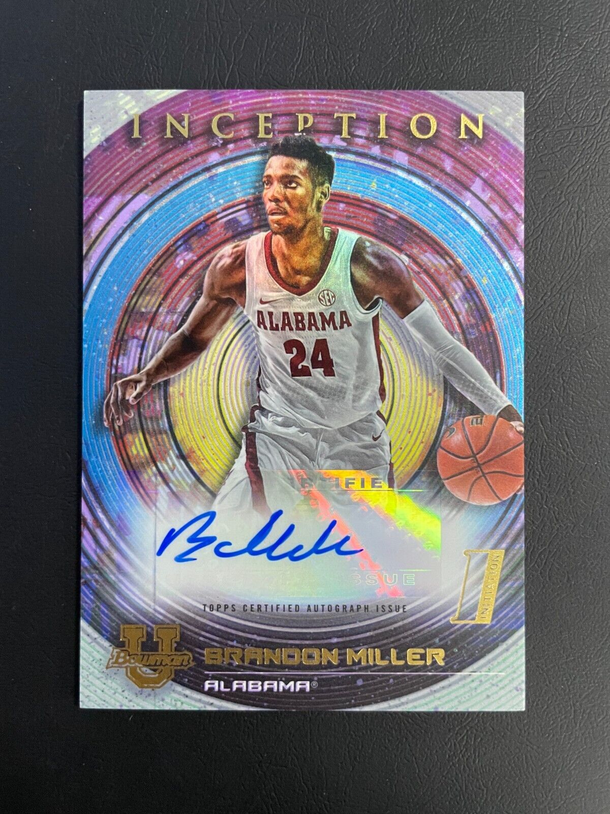 2023 Bowman University Inception Brandon Miller Base Initiation Auto Alabama