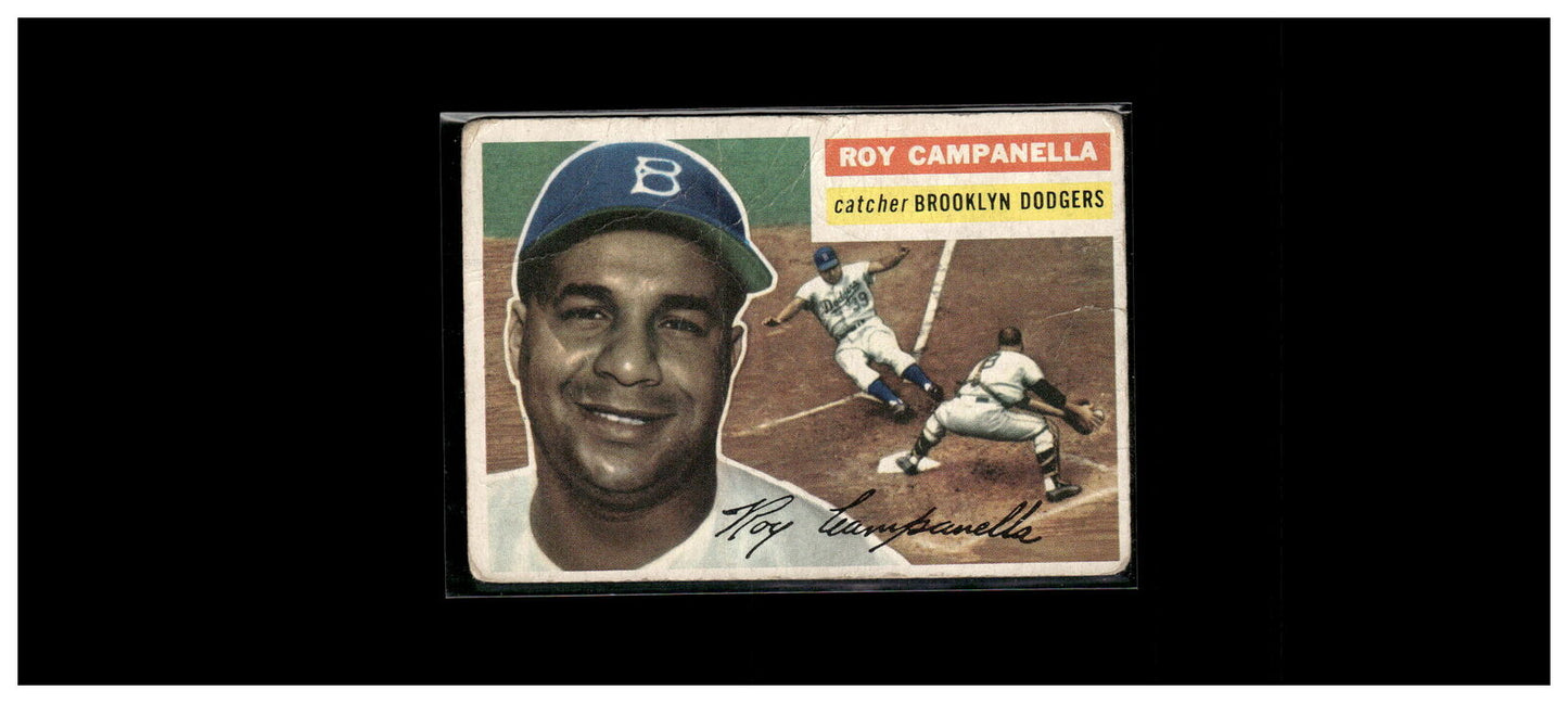 1956 Topps #101a Roy Campanella White Back