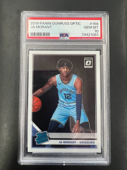 2019-20 Panini Donruss Optic Ja Morant #168 PSA 10 GEM MT Rookie RC J