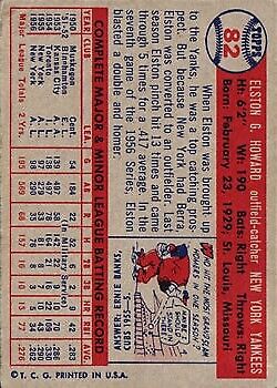 1957 Topps #82 Elston Howard - NM