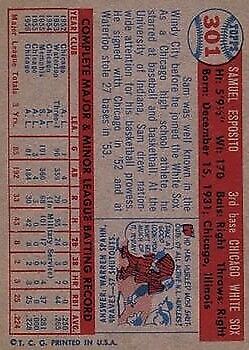 1957 Topps #301 Sammy Esposito DP RC - NM