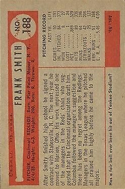 1954 Bowman #188 Frank Smith - NM