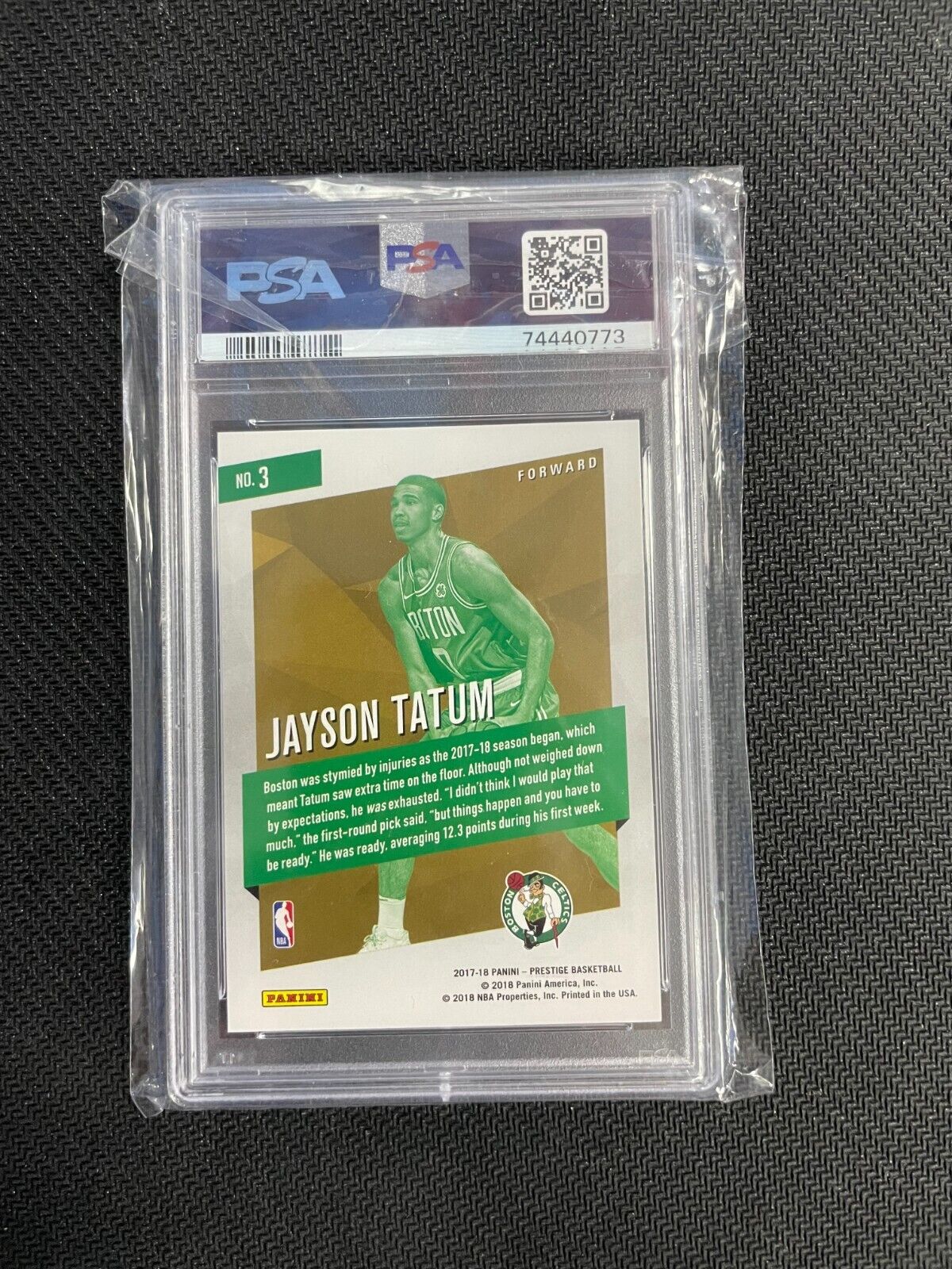 2017-18 Panini Prestige Jayson Tatum Silver Micro Etch #3 RC