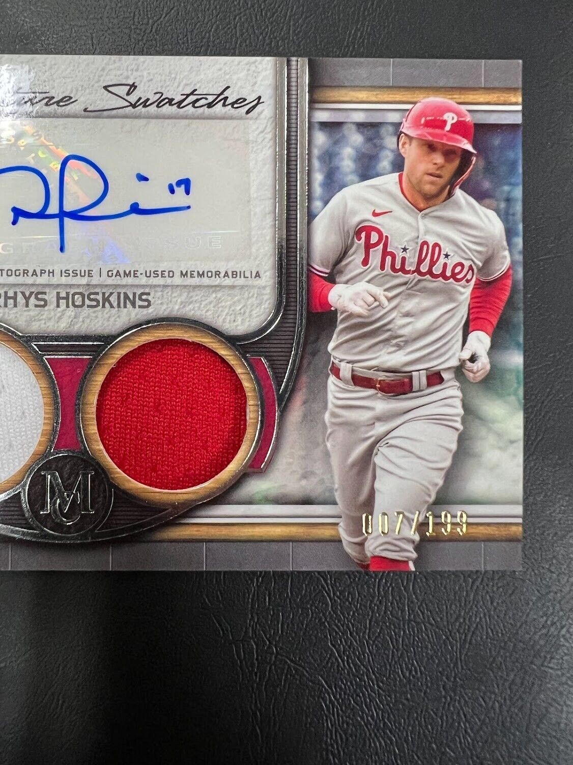 2023 Topps Museum Collection Signature Swatches Relic Auto Rhys Hoskins /199 J