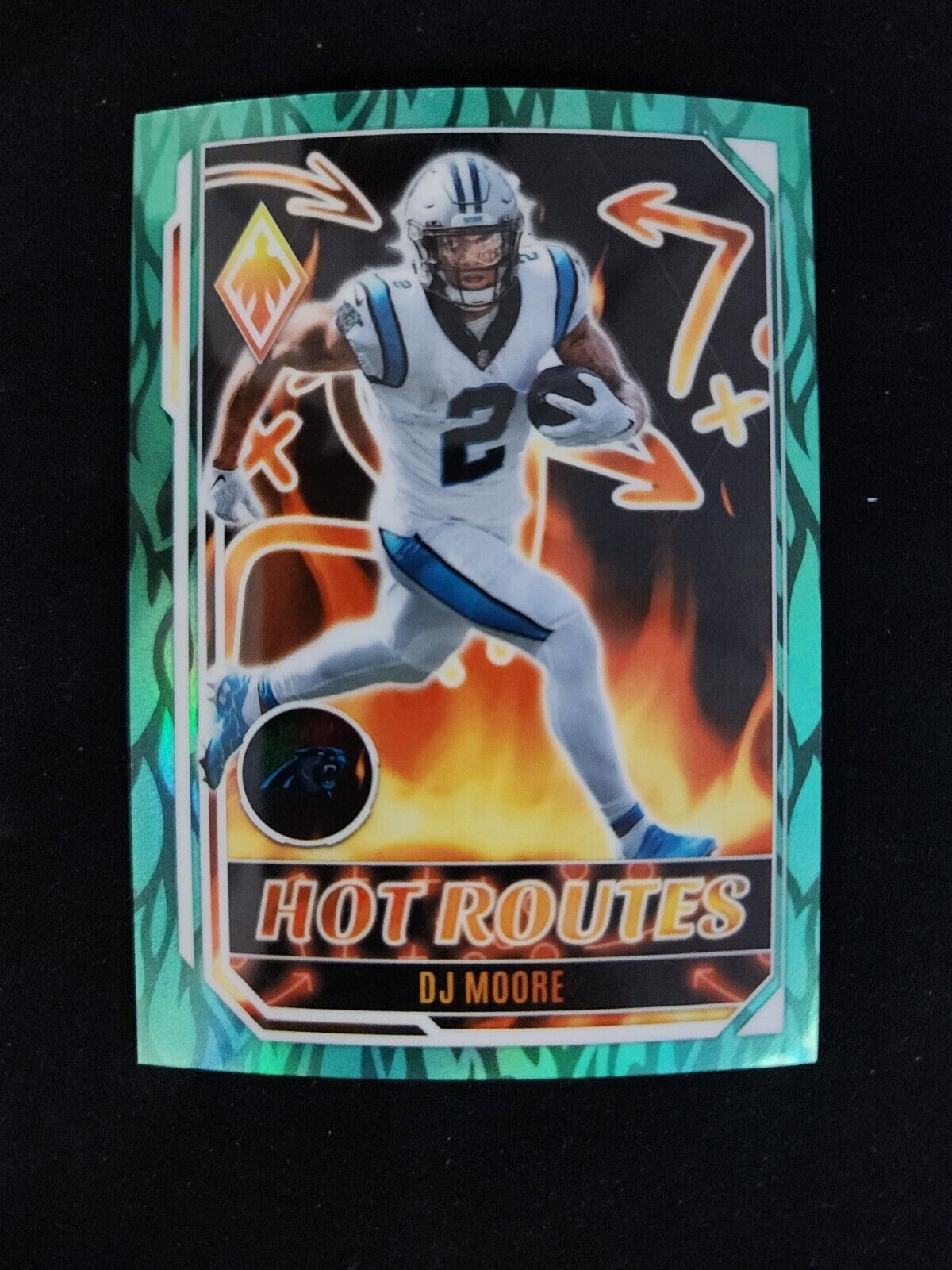 2022 Panini Phoenix Football Hot Routes DJ Moore Teal #'d/150 #HR-16