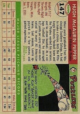 1955 Topps #147 Hugh Pepper RC - NM