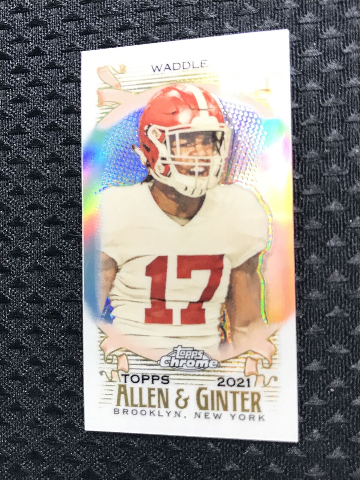 Jaylen Waddle 2021 Topps MINI CHROME REFRACTOR ALLEN & GINTER - Miami Dolphins