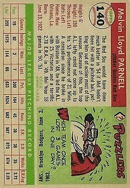 1955 Topps #140 Mel Parnell - NM