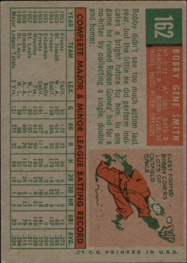1959 Topps #162 Bobby G. Smith - NM